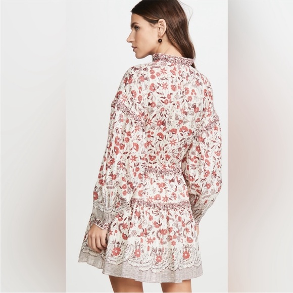 Ulla Johnson Marigold Floral Tassel Tiered Mini Dress - Picture 9 of 12